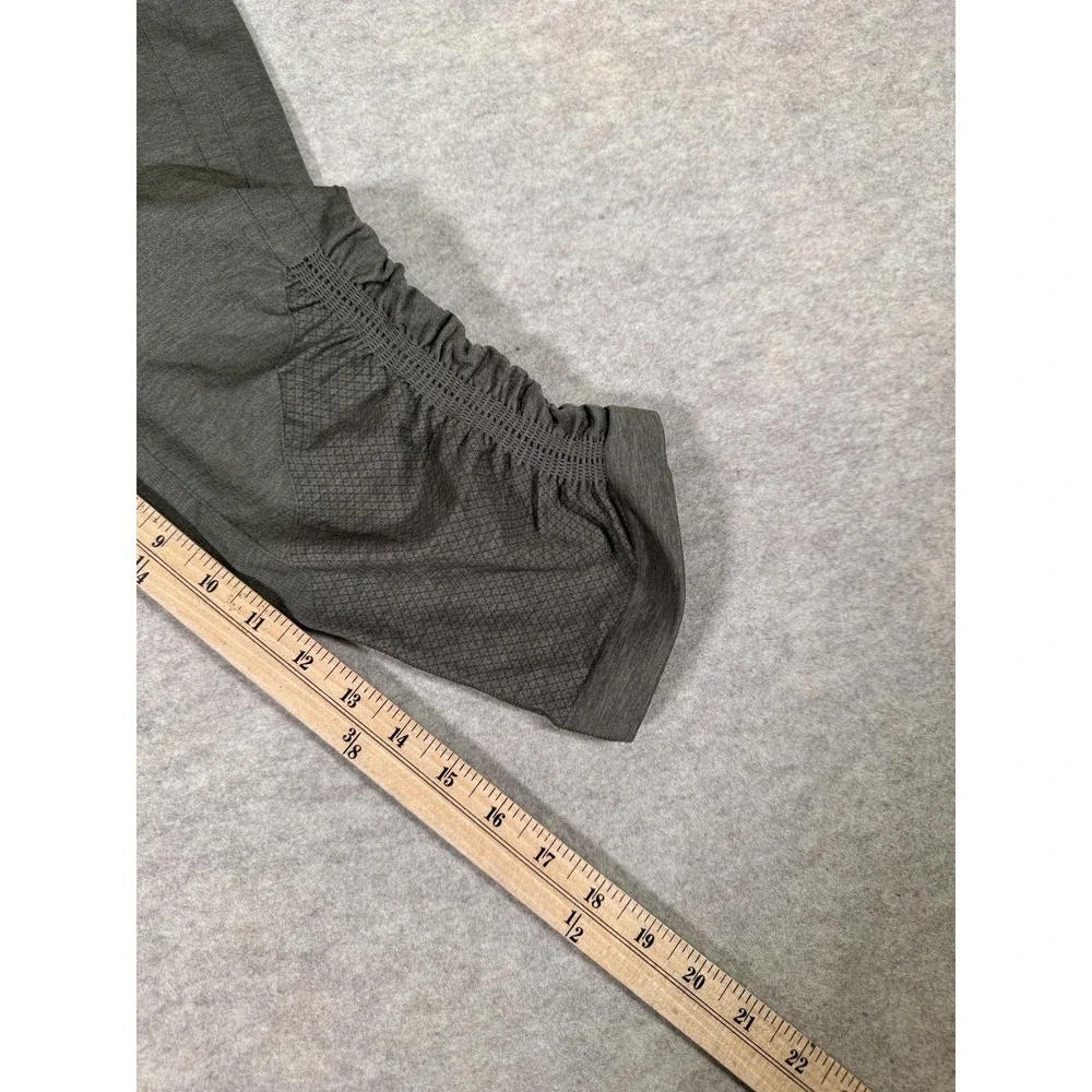 Lululemon Leggings Womens 8 Gray Capri Ruched Sides High Rise Yoga Athletic Gym